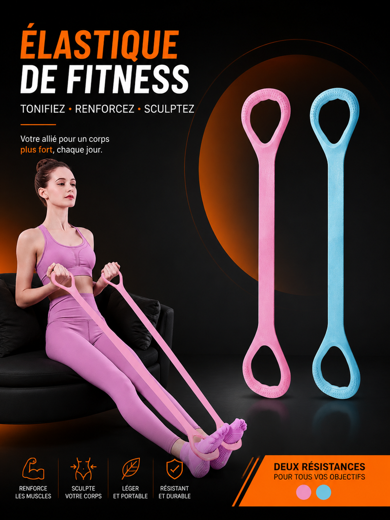 Bande de Résistance Élastique – Fitness, Yoga & Rééducation